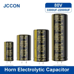 2 sztuk JCCON Audio kondensator elektrolityczny 80V 3300UF 4700UF 6800UF 10000UF dla Audio wzmacniacza Hifi wysoka częstotliwość niski ESR głośnik