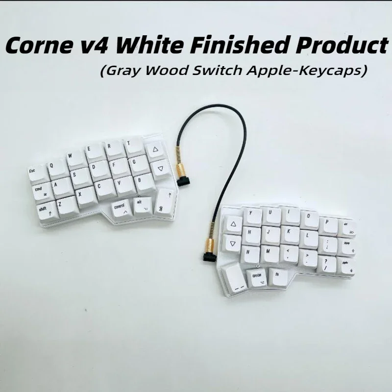 Corne V4 Split Keyboard Kit Support VIAL Wired Custom RGB Hot Swap Ergonomic Left and Right Handed Gaming Mechanical Keyboards