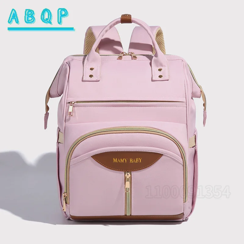 ABQP New Diaper Bag Backpack Luxury Brand Fashion Baby Diaper Bag Backpack Oxford Cloth Large Capacity Baby Products Storage Bag