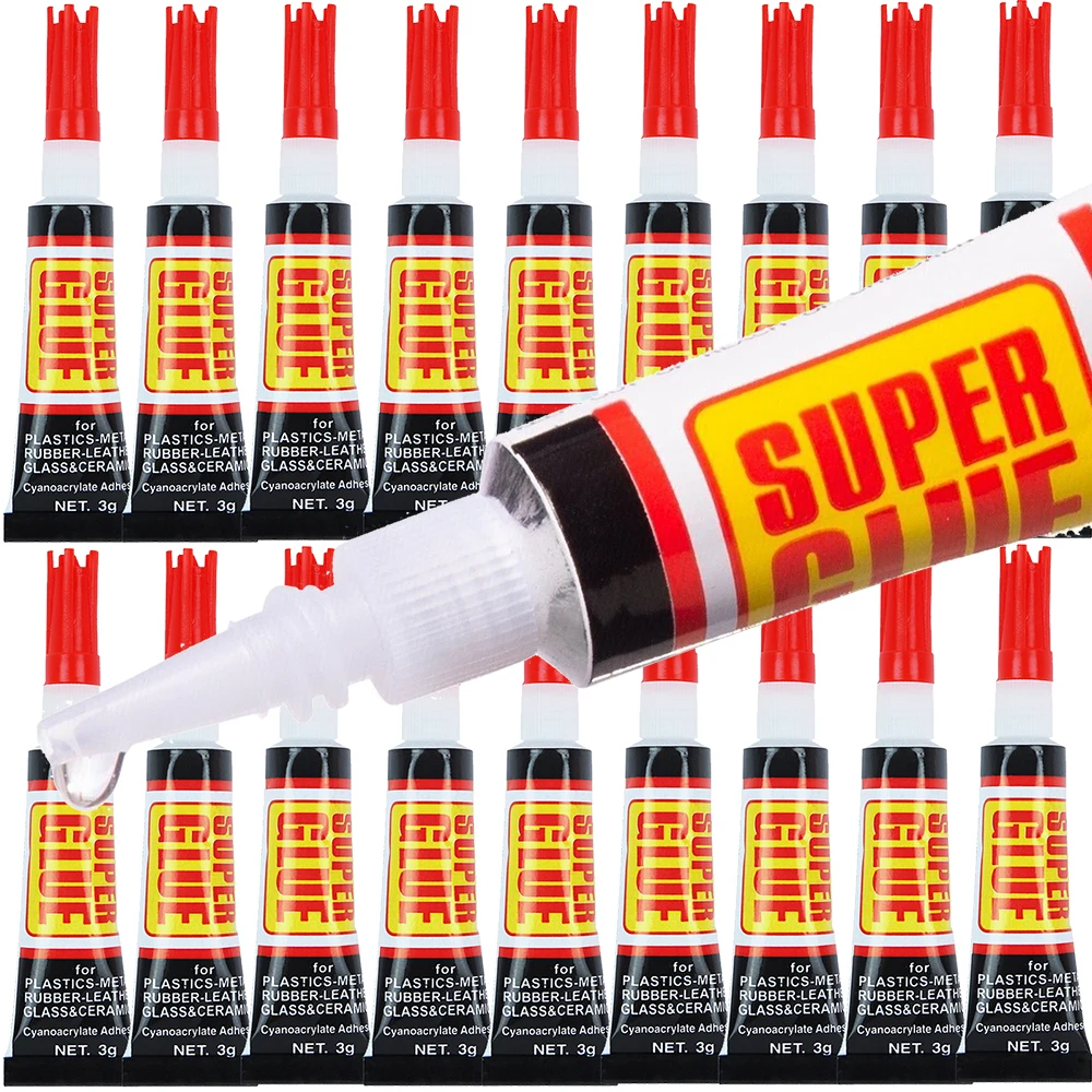 10/30Pcs Power Glue Liquid 502 Instant Super Glue Shoe Repair Wood Metal Glass Rubber Cyanoacrylate Adhesive Stationery Shop 3g