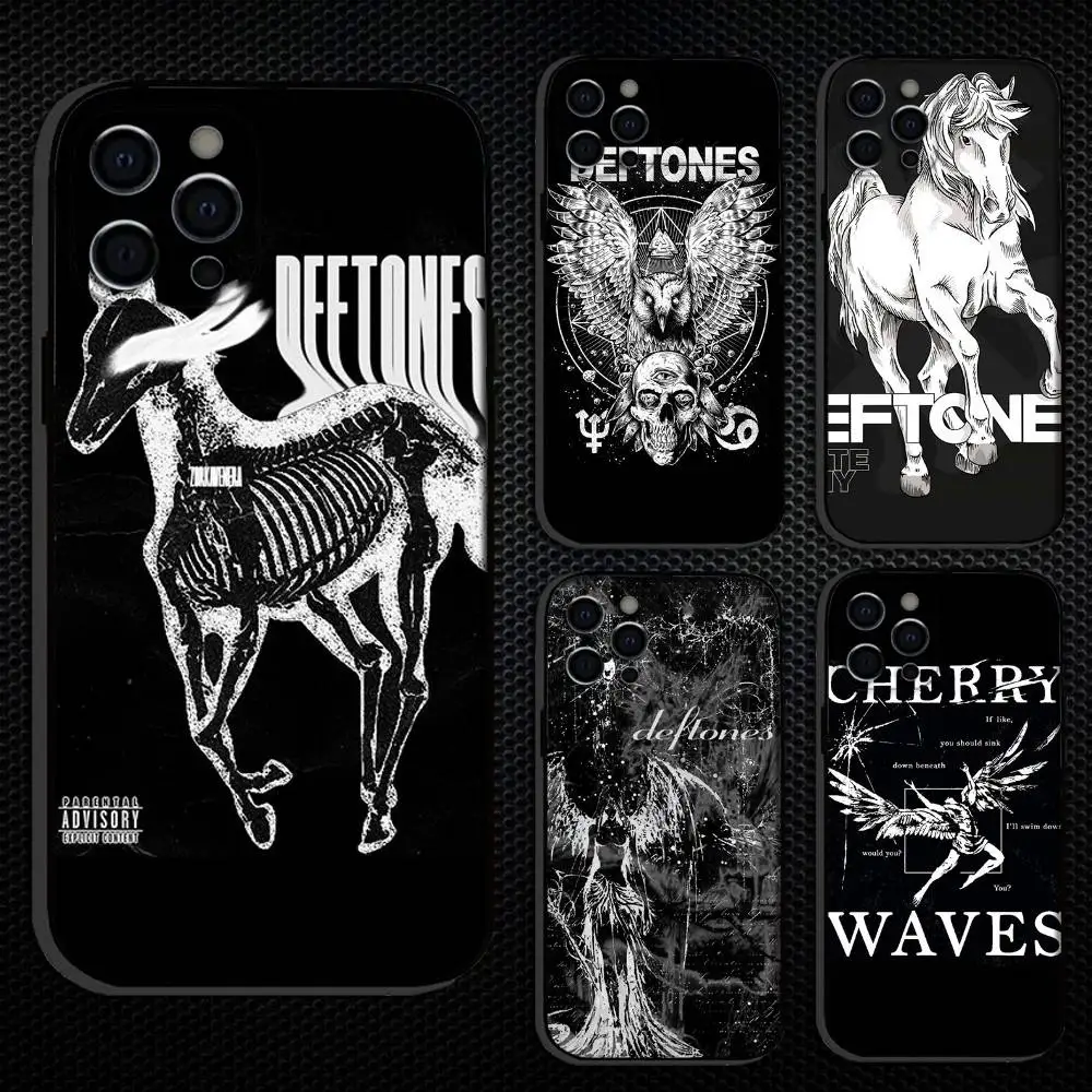 

Band D-Deftones Phone Case For iPhone 16,15,14,13,12,11 Plus,Pro Max, Others Soft Black Cover