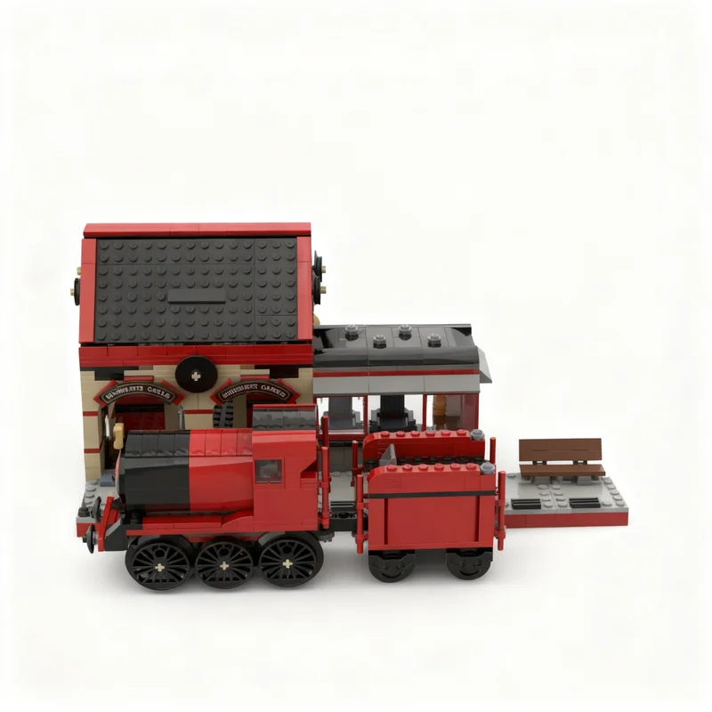 616pcs MOC New Station Model Building Blocks Construction Toy Christmas Gifts Display Art Assemble Education Birthday Creative