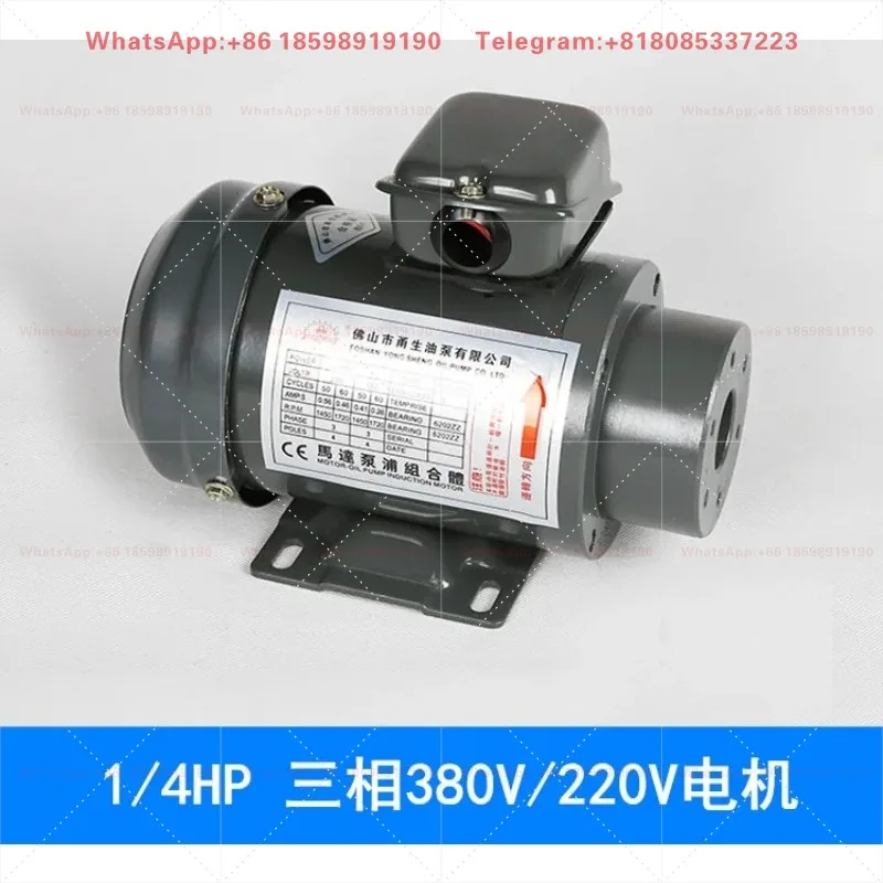0.19KW 1/4HP 220V/380V Motor Pump Combination Triangular Cycloid Pump for Industrial Hydraulic Machinery Use