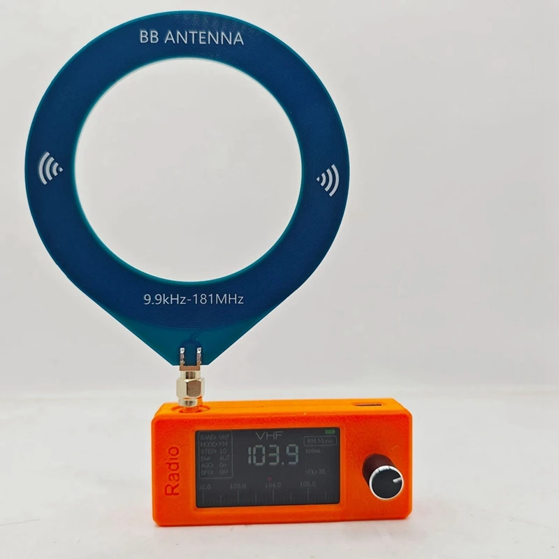 SI4732 0.5-108Mhz Portable Radio LSB USB AM FM FM/AM Radio With2pcs Antenna All Band Radio Receiver Blue