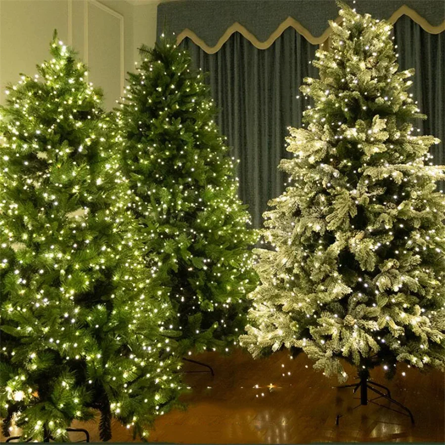 50M 100M 200M Albero di Natale Ghirlanda di luce con filo di rame esterno remoto Scintillio Fata Luce della stringa per la decorazione di nozze della festa