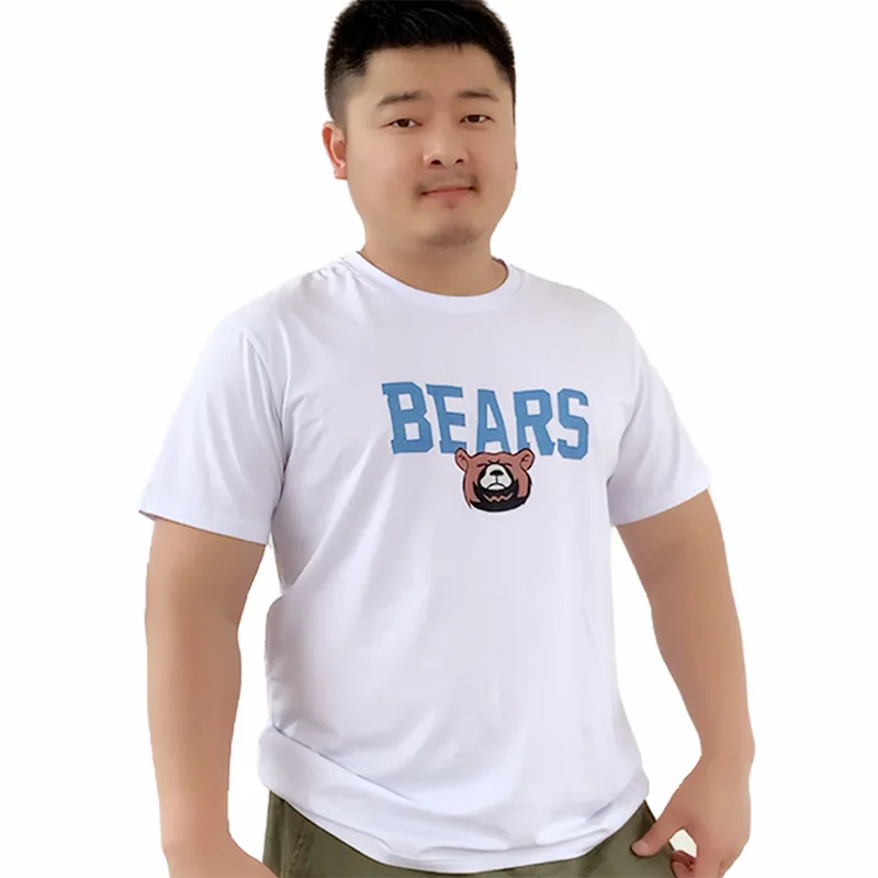 

Летняя мужская хлопковая футболка Growlr Bear больших размеров, топы с круглым воротником и короткими рукавами Gay Bear Roar Bear, белые L XL 2XL 3XL 4XL