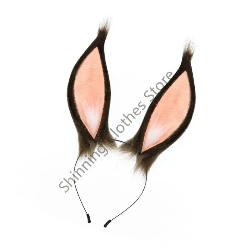 

M68A Plush Rabbit Hairband Animen Accessories Fashion Costume Headbands Hair Ornament For Cosplayers And Party Enthusiasts
