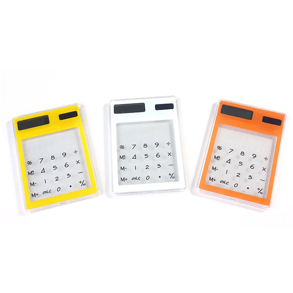 Solar Ultra Slim Touchscreen LCD 8 Digit Electronic Transparent Calculator Home Office Use Calculator офис полезно Office Useful