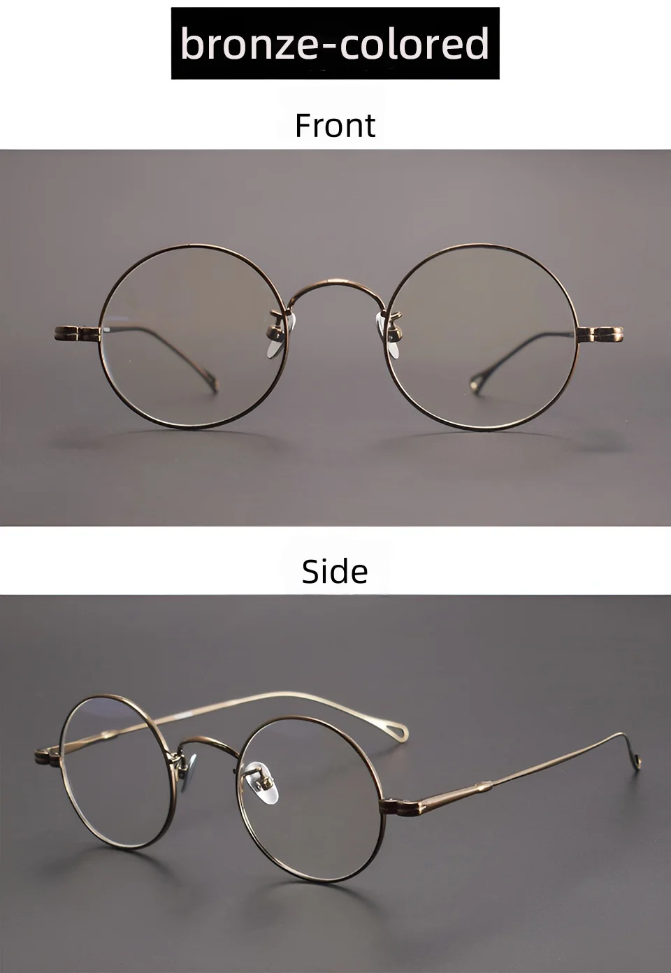 Retro Lightweight and Fine Titanium Alloy Optical Prescription Glasses Frame for Men and Women Computer Reading Myopia Glasses