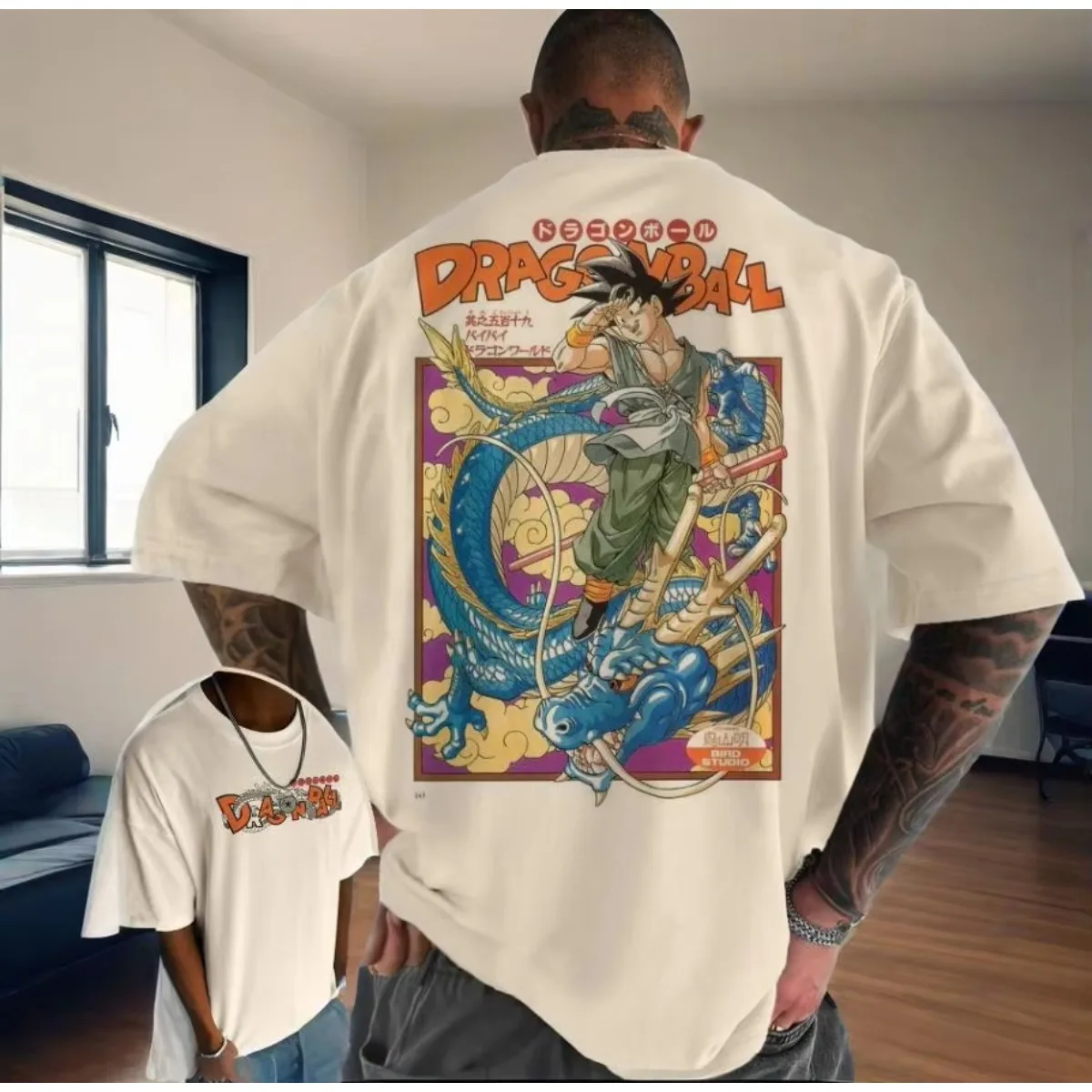 

Dragon Ball New Hot 2025 Japanese Retro Super Saiyan Cartoon Animation Printing Short Sleeve Personalized Loose Design T-shirt
