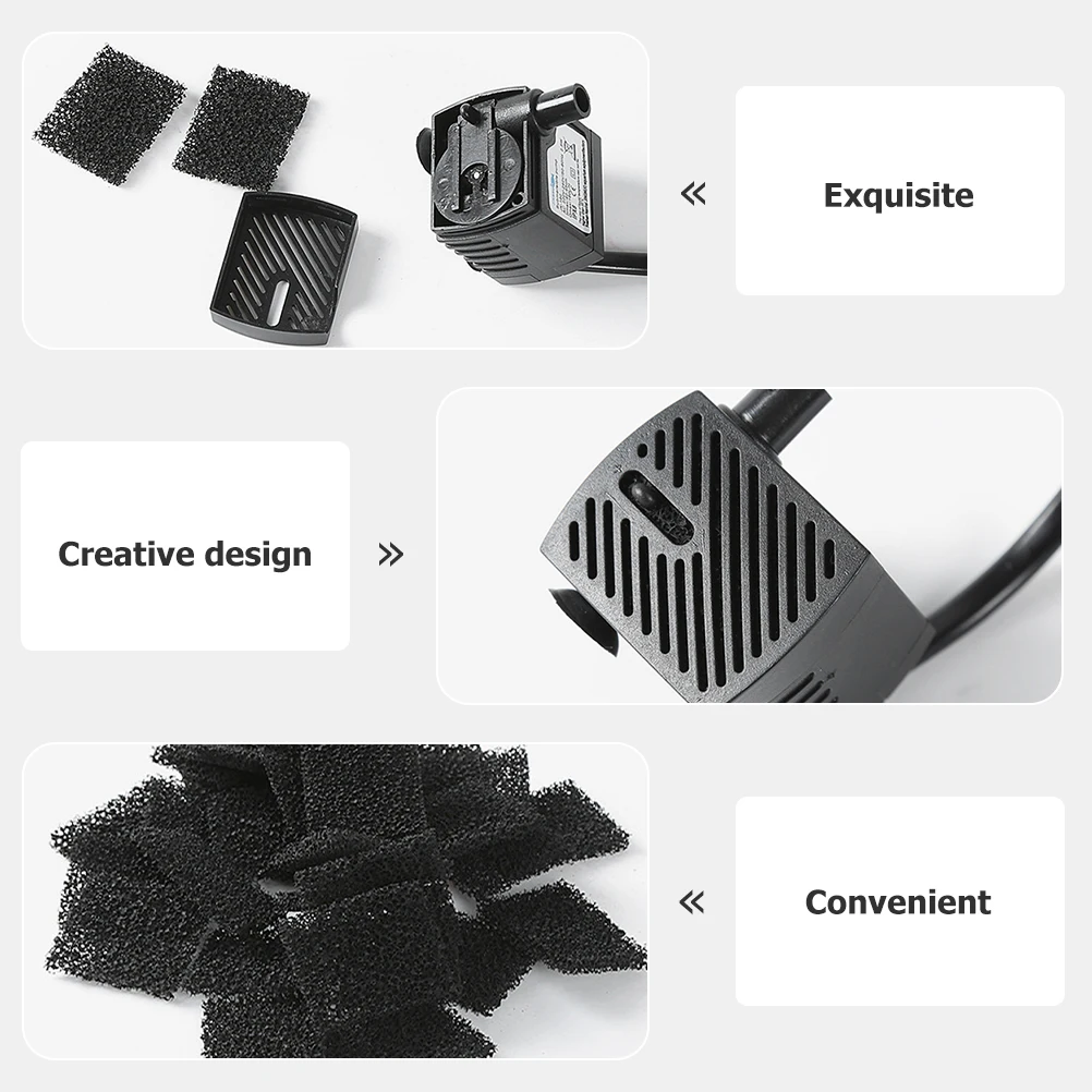 

60pcs Water Pump Filter Accessories Sponges for Greenhouse Fountain Pond Aquarium Replacement Filters Spa Use