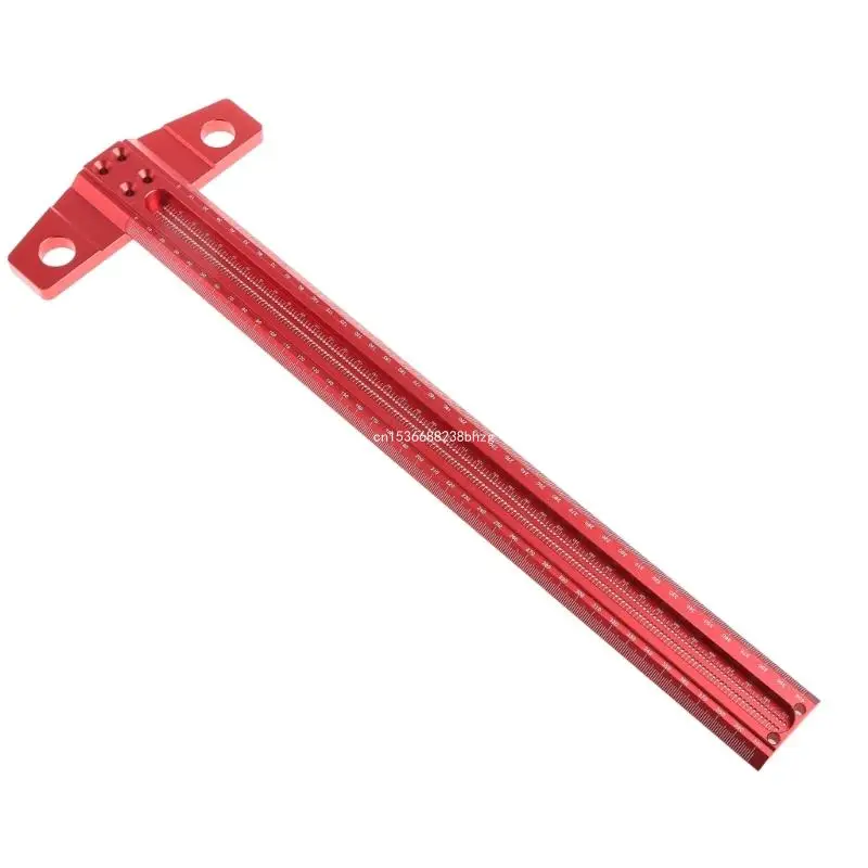 300/400mm Aluminum Alloy Woodworking Crossed-out Mark T-Ruler Dropship