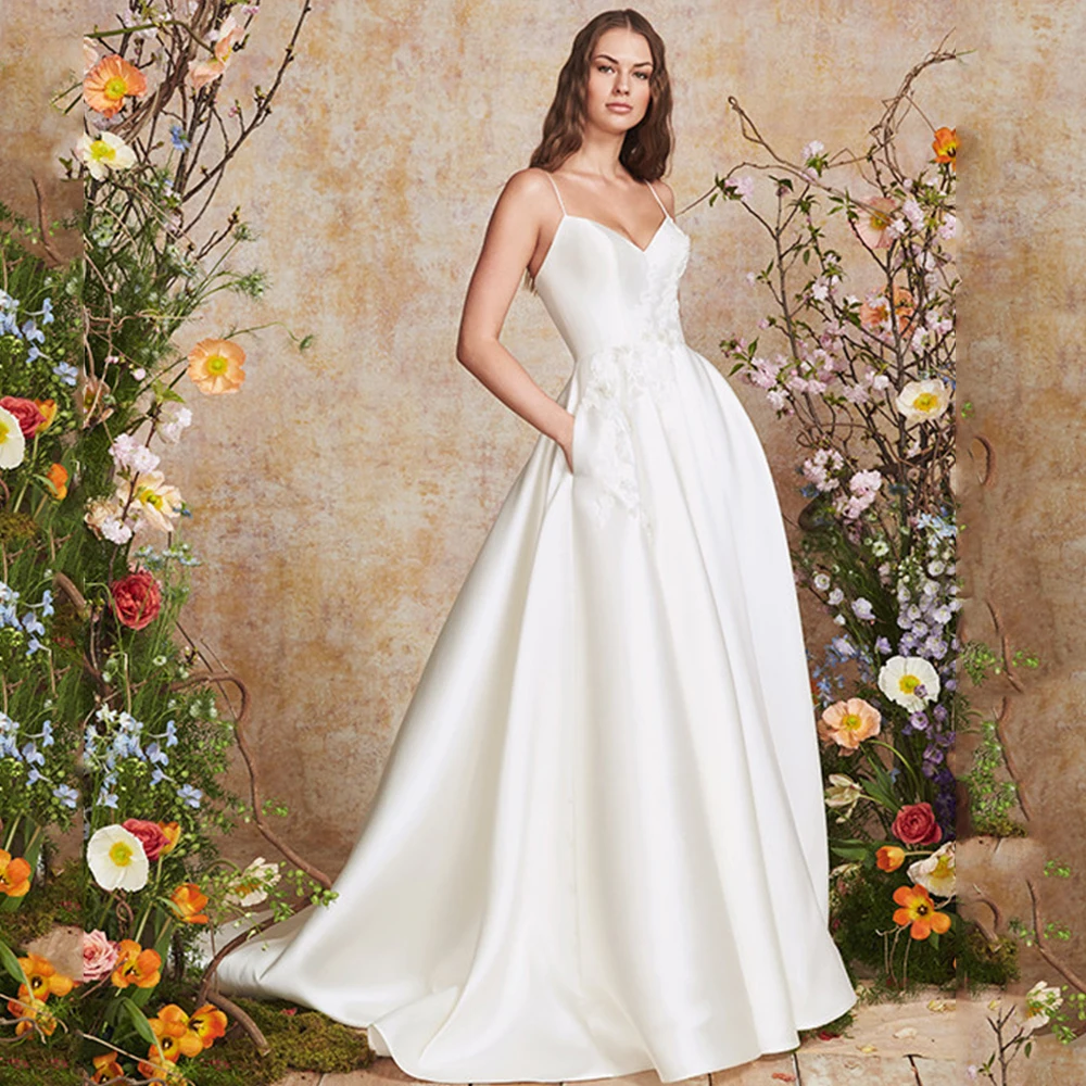 Robe de mariée Sexy, épaules dénudées, nœud papillon, fente haute, plissée, ligne a, longueur au sol, dos nu, Robe de mariée personnalisée