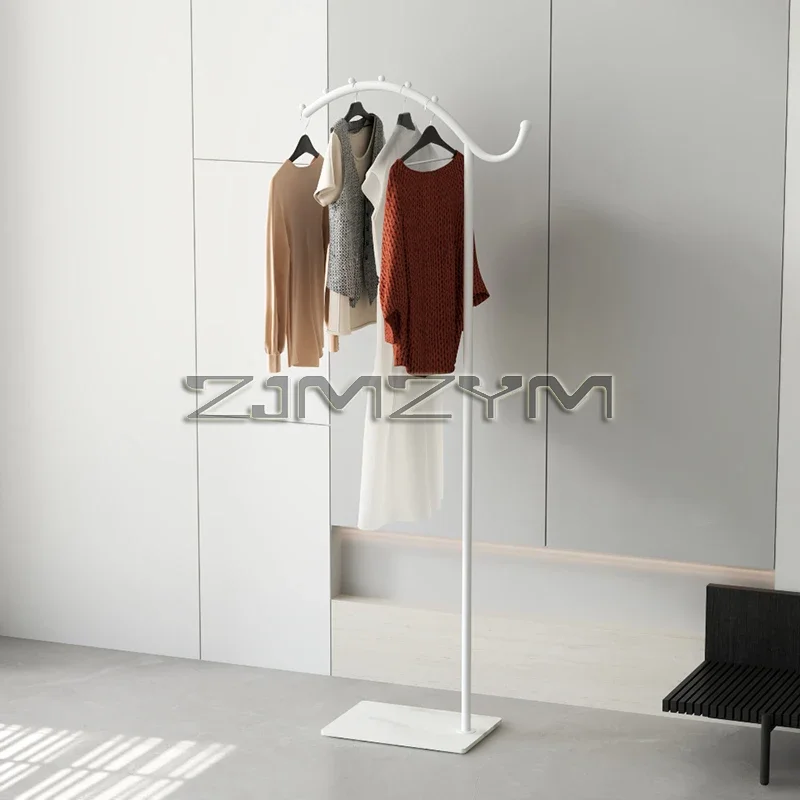 Metal Coat Rack Standing Floor Coat Hanger Living Room Coat Tree Clothes Storage Rack Hat Handbag Storage Shelf