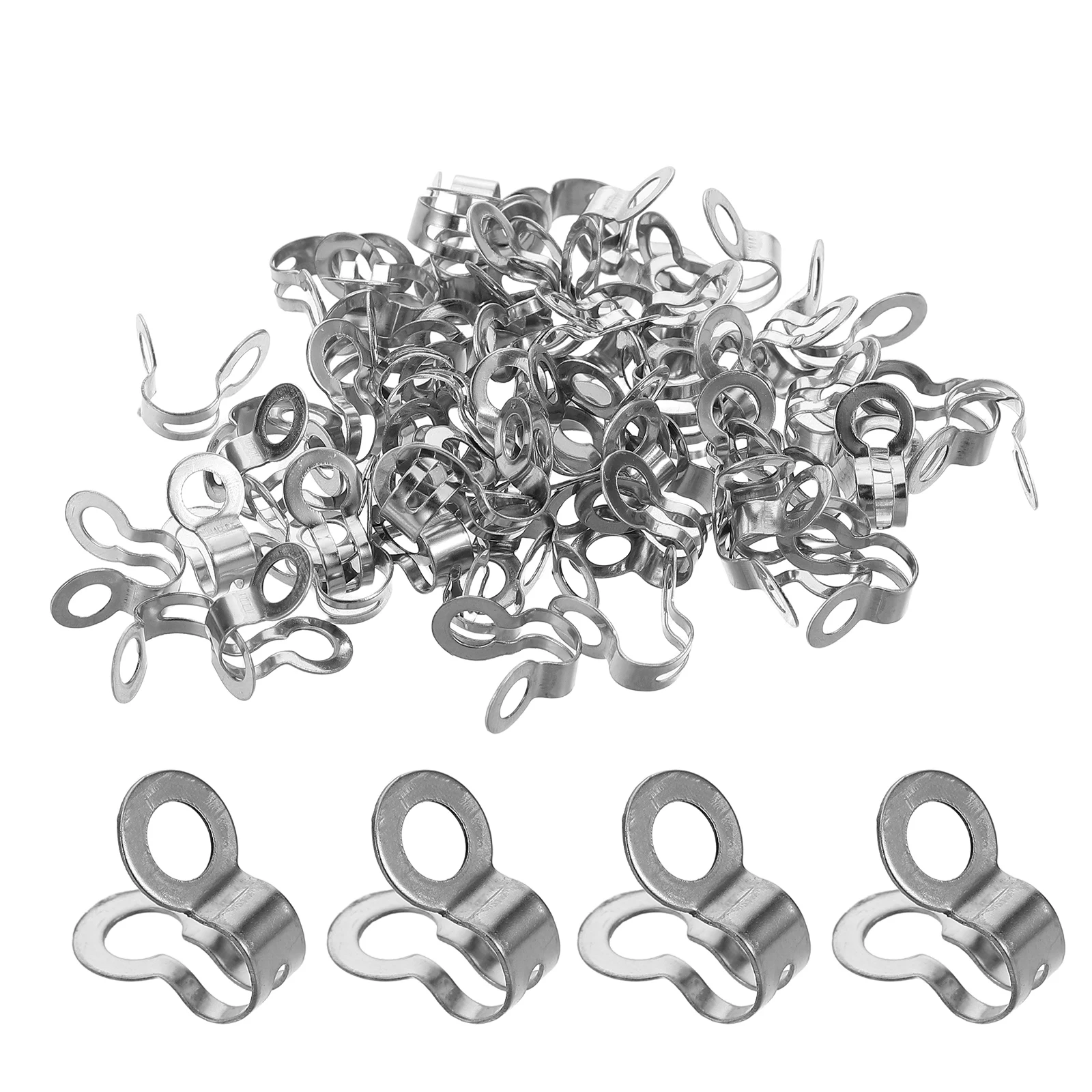 

100pcs Double Ring Connectors Stainless Steel Secure Clasp 3Mm Ball Chain Fit Jewelry Diy Pendant Light Pull Chain Silver