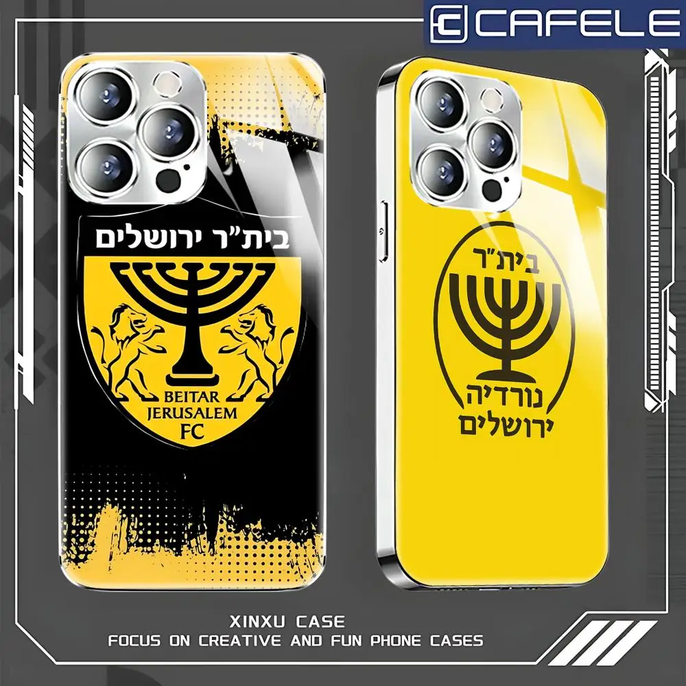 Funda para Teléfono Jerusalem B-Beitars para iPhone 17 16 15 14 13 12 Pro Plus Max, Nueva Funda de Vidrio Electrochapado