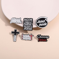 Jesus Cross Enamel Pins Choose Jesus Custom Metal Brooch Backpack Lapel Hat Badge Jewelry Gift for Christian Faith Friends