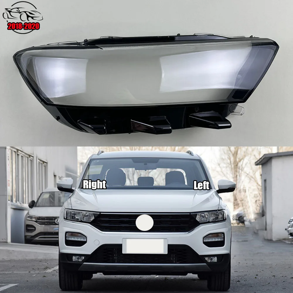 

For Volkswagen VW T-Roc 2018 2019 2020 Headlamp Shell Transparent Lamp Shade Lens Front Headlight Cover Lampshade Plexiglass