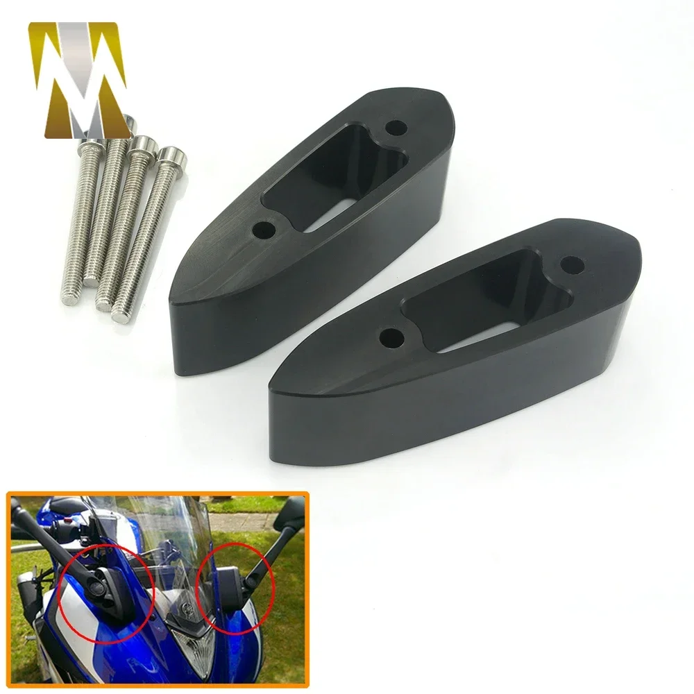 For Yamaha YZF-R3 YZF-R25 YZF R3 R25 Mirror Spacers Extenders Holder Mirror Riser Extenders Extension Adapter YZFR3 2015-2017