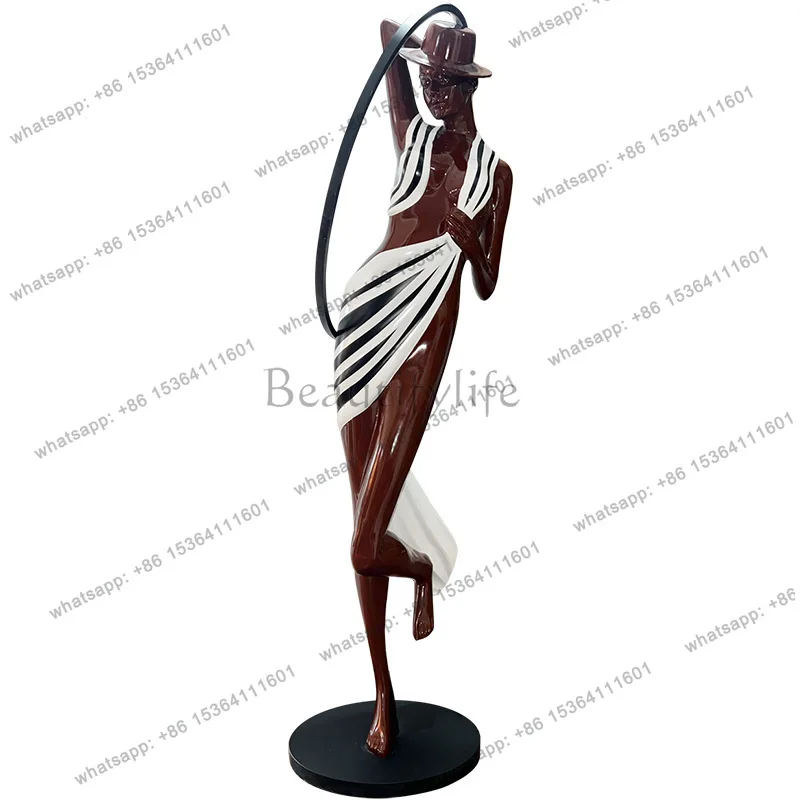 

Modern living room hotel abstract figure floor sculpture decoration