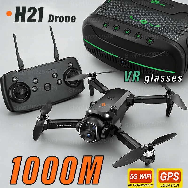 Drone H21 NEUE 8K GPS WIFI Professionelle Original Fernbedienung Flugzeug HD Dual Kamera Faltbare Quadcopter Junge Spielzeug neue Jahr Geschenk