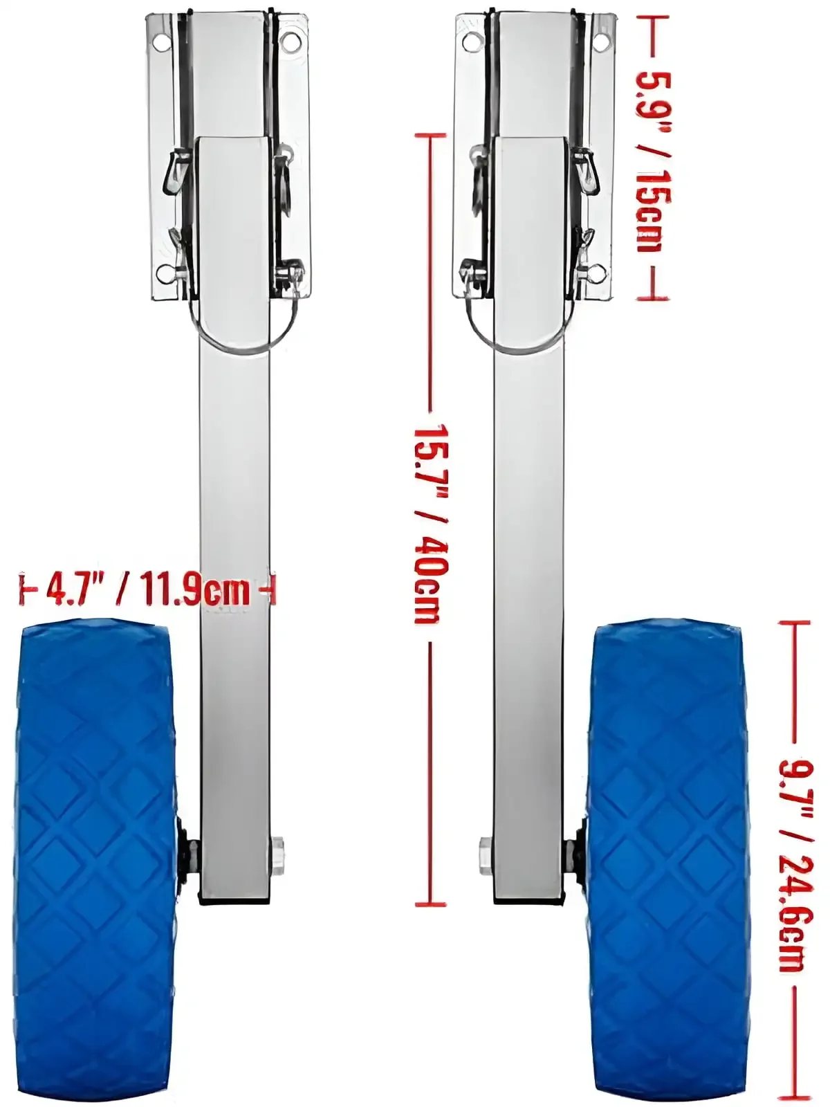 Boat Transom Launching Wheel Dolly Stainless Steel For Inflatable Boat