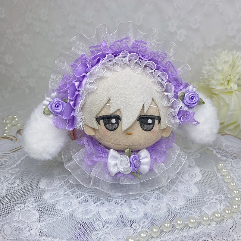 10 cm Nunu pop lam oor hoofdband kant prachtige jurk Koreaanse idool poppenkleertjes liefde en diepe ruimte karakterkleding