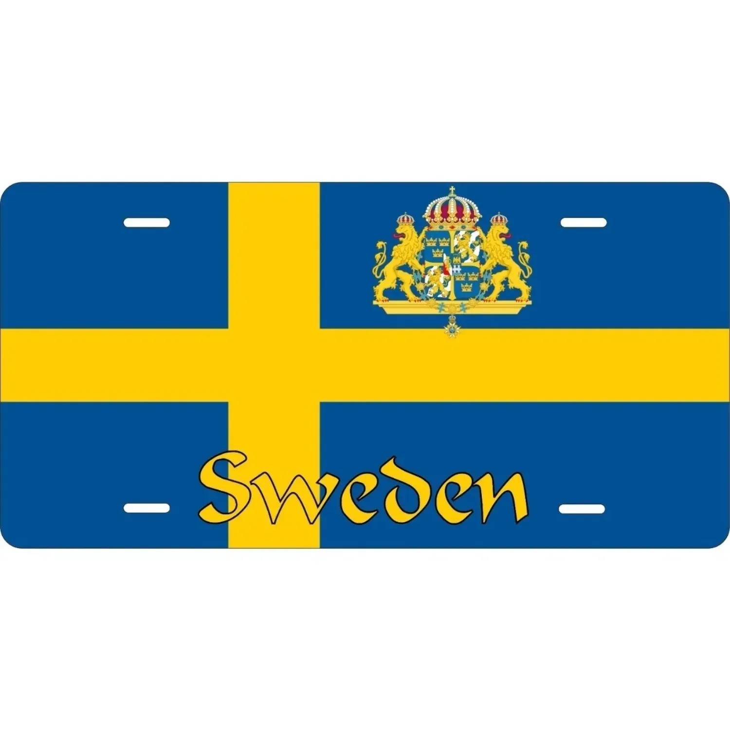 Custom Sweden Flag Tag Waterproof Dustproof Personalized Home Decorative Ornament