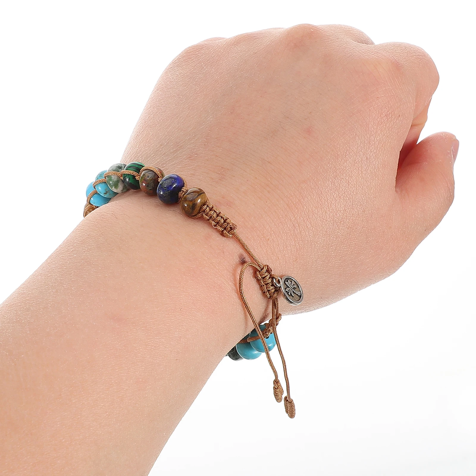 

Adjustable Colorful Beaded Bracelet for Women Natural String Lightweight Portable Daily Wear Unique Vibrant Charm Sophisticated