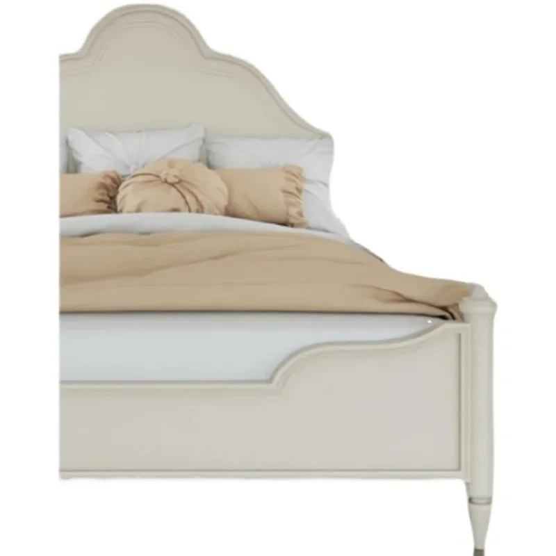 

Solid wood bed American rural retro bed 1.8 meters double master bedroom light luxury wedding simple 1.5m storage