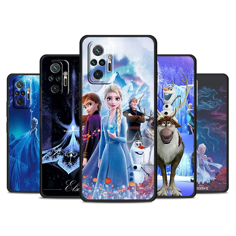 Funda For Xiaomi Redmi Note 11 10 Pro 12 11S 10S 9S Phone Case 8 8T 7 12C 10C 9A 9C 9T K40 8i Soft Shell Disney Princess Frozen