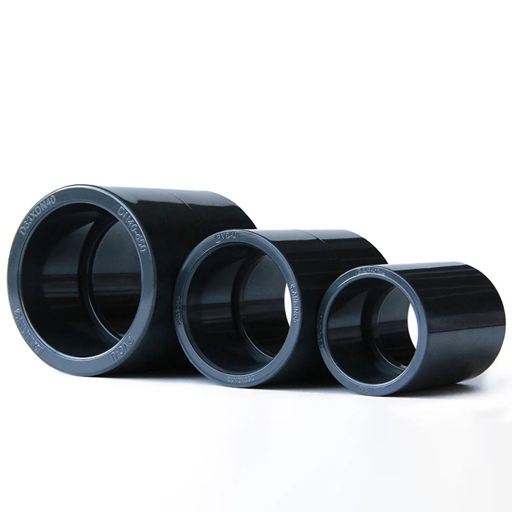 

1Pcs ID 20mm~110mm Grey PVC Coupling Pipe Straight Connector Water UPVC Pipe Fittings Joints Garden Irrigation Aquarium Adapter