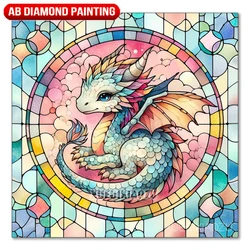 AB Diamond Painting Hummingbird&Floral Baby Dragon Mosaic Artwork Craft for Space Decor–Popular Gift for Animal Theme Hobbyists
