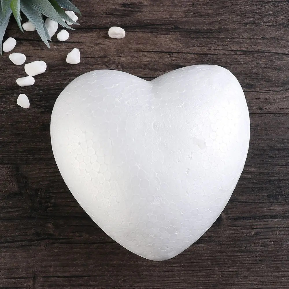 6/8.5/10/15cm New Heart Foam Mould White Craft Balls Styrofoam Modelling Polystyrene Wedding Decor DIY Ball Toy Party Decoration