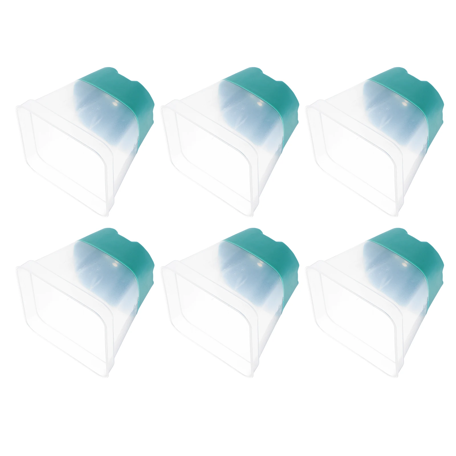 

6pcs Square Flower Pot Clear Transparent Reusable Silicone Base Breathable Planter Small Nursery Plant Container