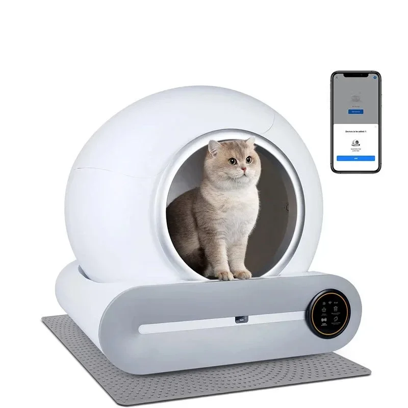 Automatic Animal Smart Sandbox Self-cleaning 65L Application Anti-splash Home Application Control Cat Toilet Ion Deodorant