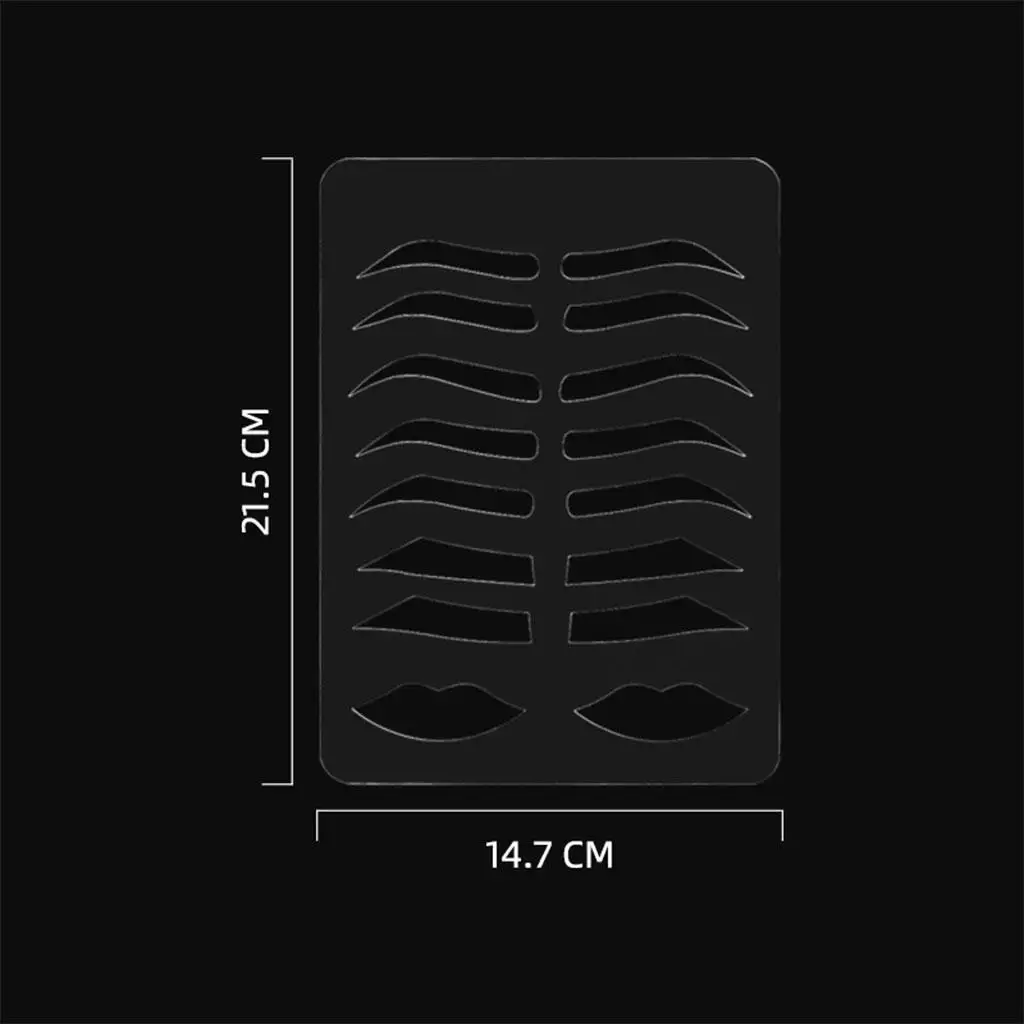 การ์ดลายฉลุสำหรับแต่งคิ้วสไตล์ที่แตกต่างสำหรับการดูแล DIY อุปกรณ์เสริม