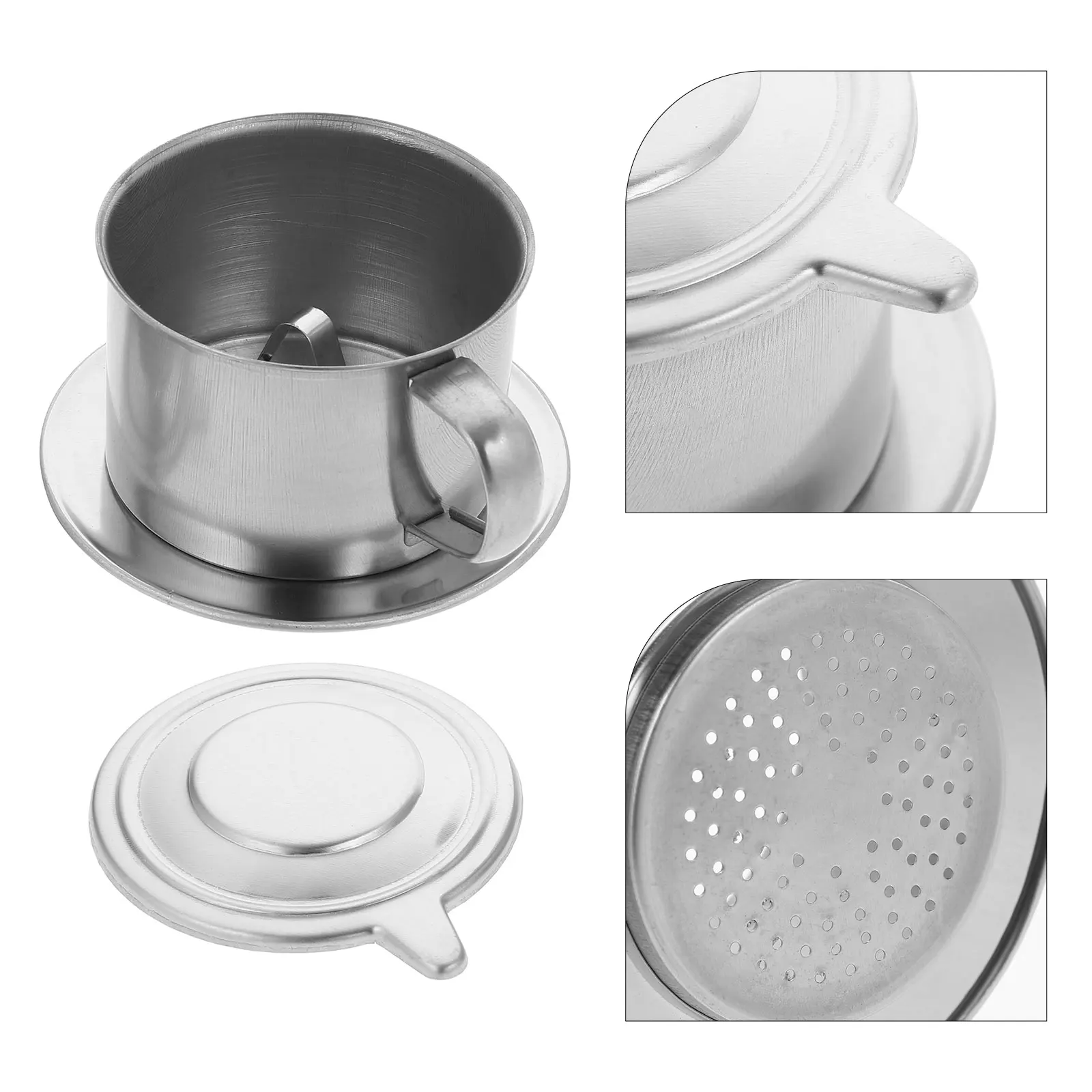 Vietnamese Coffee Pot Dripper Stainless Steel Filter Maker Reusable Traditional Press Home Office Use Precision Mesh Coffee - Image 2
