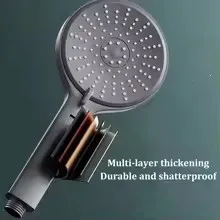 Большая панель 120 мм, 5 режимов, регулируемая насадка для душа высокого давления, водосберегающий фильтр, кран, аксессуары для душа в ванной, универсальный