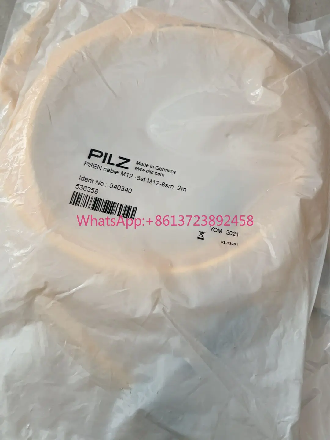 

New Pilz/Pilz extension cable 540340 extension cable PSEN cable M12-8sf M12-8sm 2m high quality