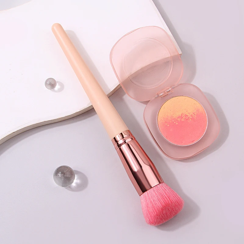 Slope Blusher Stippling Brush ครีมและ Liquid Blushes แปรงแต่งหน้าอเนกประสงค์ Powder Contouring แปรงแต่งหน้าเครื่องมือ