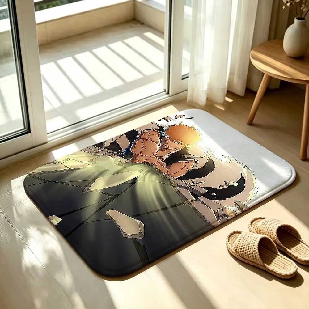 I-Ichigo Anime K-Kurosaki Bedroom Decor Carpet  for Living Room Thick Plush Study Floor Mat Home Fluffy Soft Rug