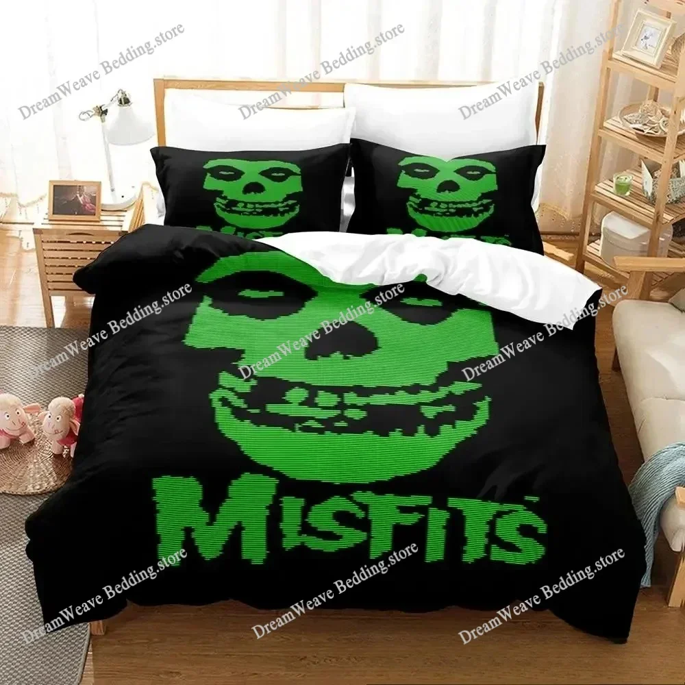 

3D Print The Misfits Glenn Danzig Bedding Set Boys Girls Twin Queen King Size Duvet Cover Pillowcase Bed Boys Adult Luxury Gift9
