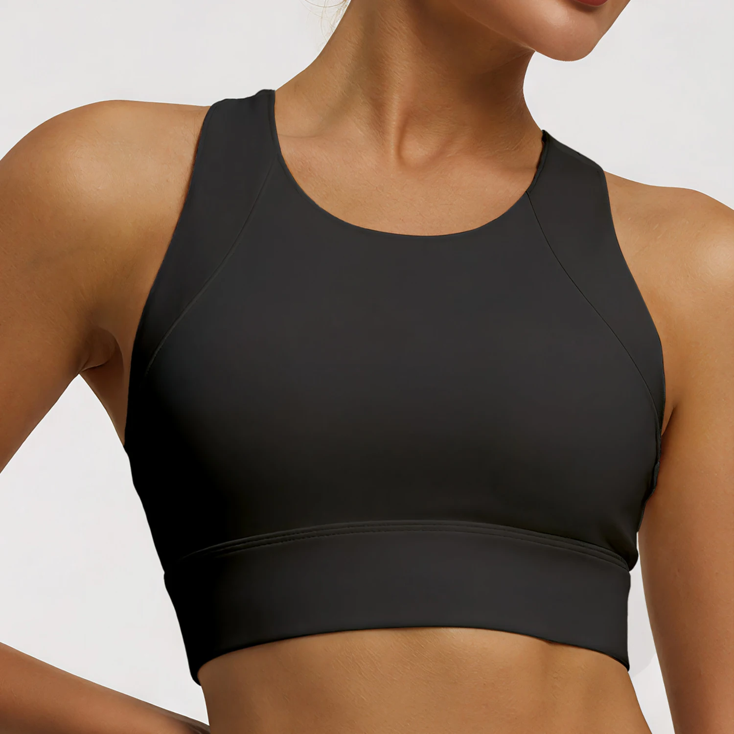 New Women's Sports Yoga Tank Top Halter Neck, Sexy Running Bra with Built-in Pads High-Intensity Shock-Absorbing Bra Tennis L