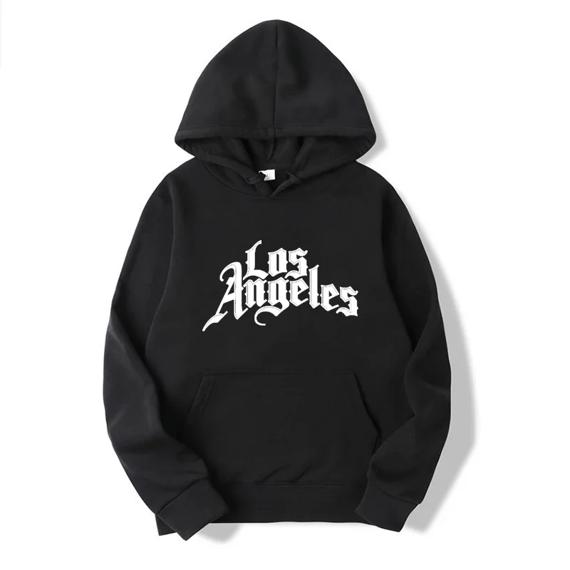 เสื้อมีฮู้ดพิมพ์ลายซีรีส์เมือง Los Angeles เสื้อกันหนาวแบบมีฮู้ดผู้ชายผู้หญิงเสื้อแบบสวมหัวลำลองฤดูใบไม้ผลิฤดูใบไม้ร่วง