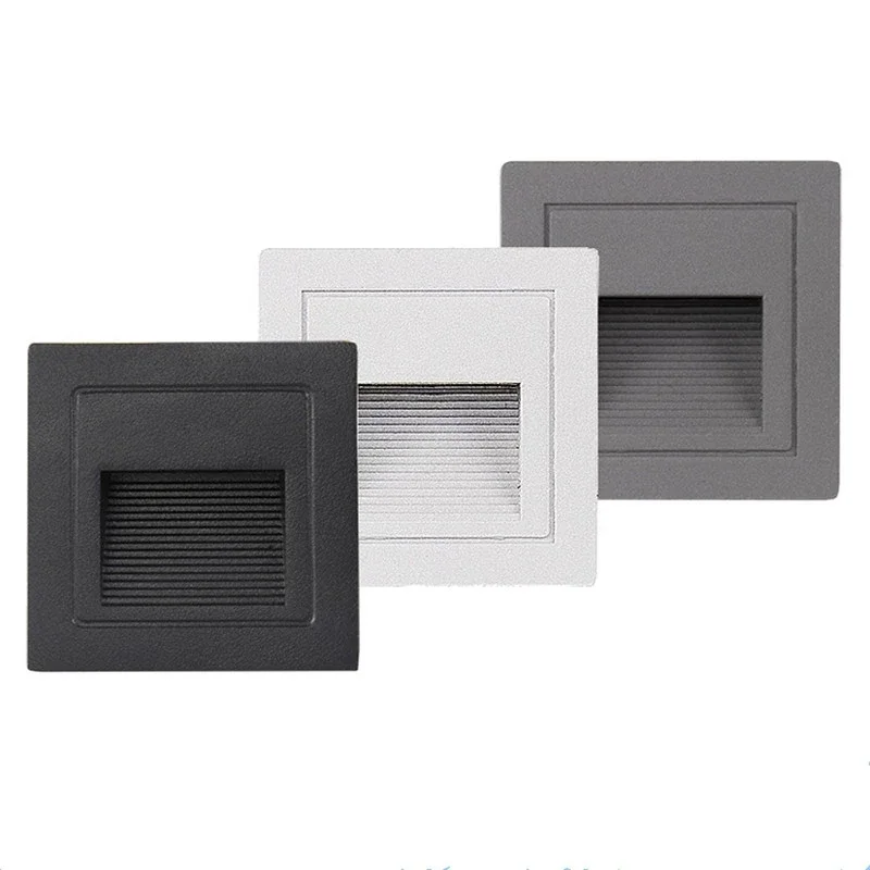 Recessed In Led Stair Light 85-265V Wall Sconce Lighting Step Stairway Aisle Lamps Warm Cool White Basement Passage Footlights
