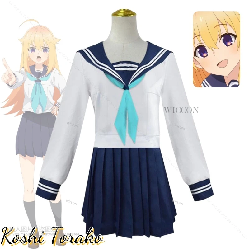 

Koshi Torako Shikanoko Nokonoko Koshitantan Anime School Uniform JK Disguise Halloween Party Sailor Suit Skirt Koshi Torako