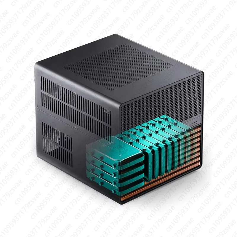 N5 Mini ITX Mini Chassis ATX Mid Tower Chassis 8 + 1 Hard Drive Bracket Dual 120mm Fan SFX PSU 1U USB Computer Chassis
