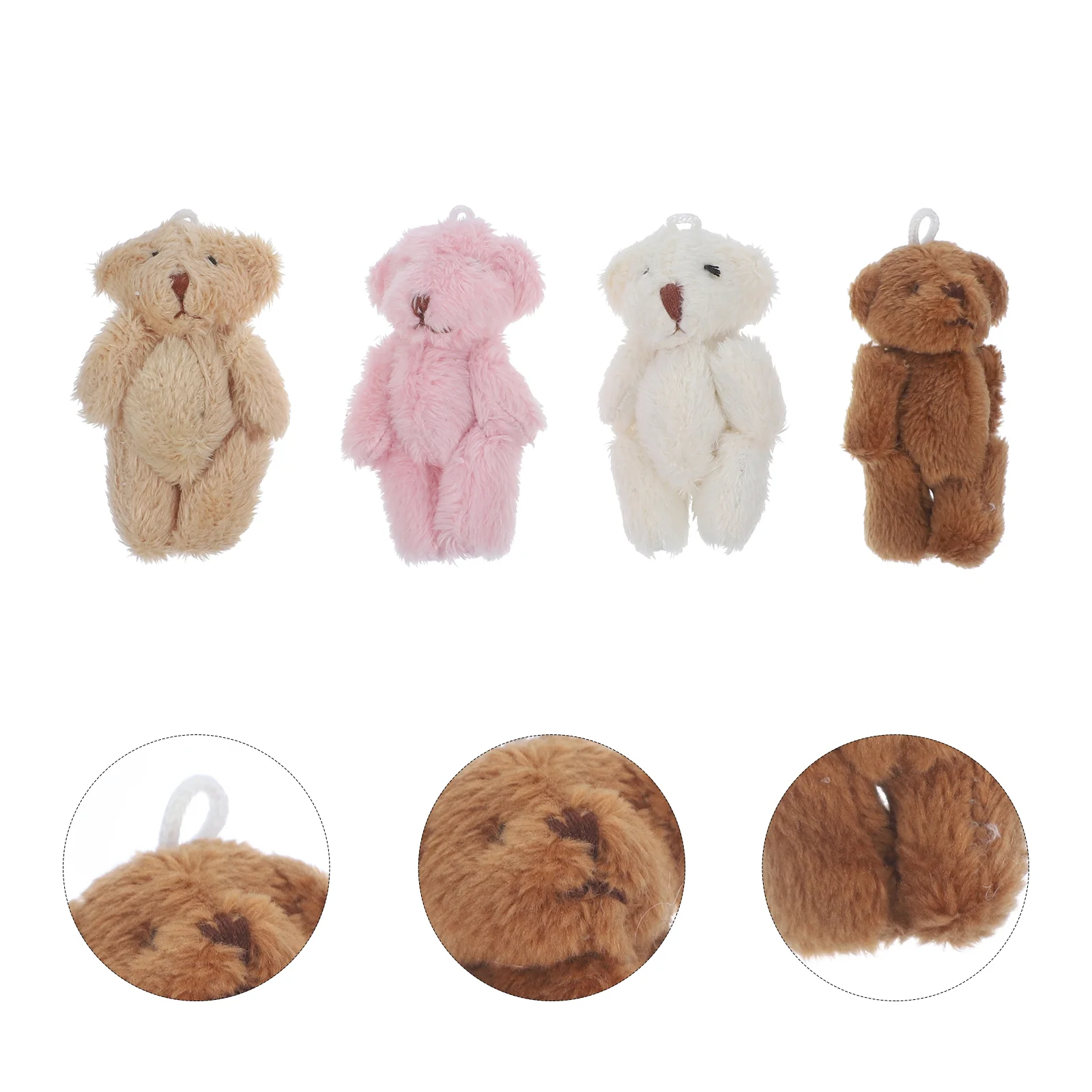 

6cm Mini Bear Plush Toys Soft Stuffed Bear DIY Craft Keychain Pendant Bouquet Toy Doll Accessories Gifts