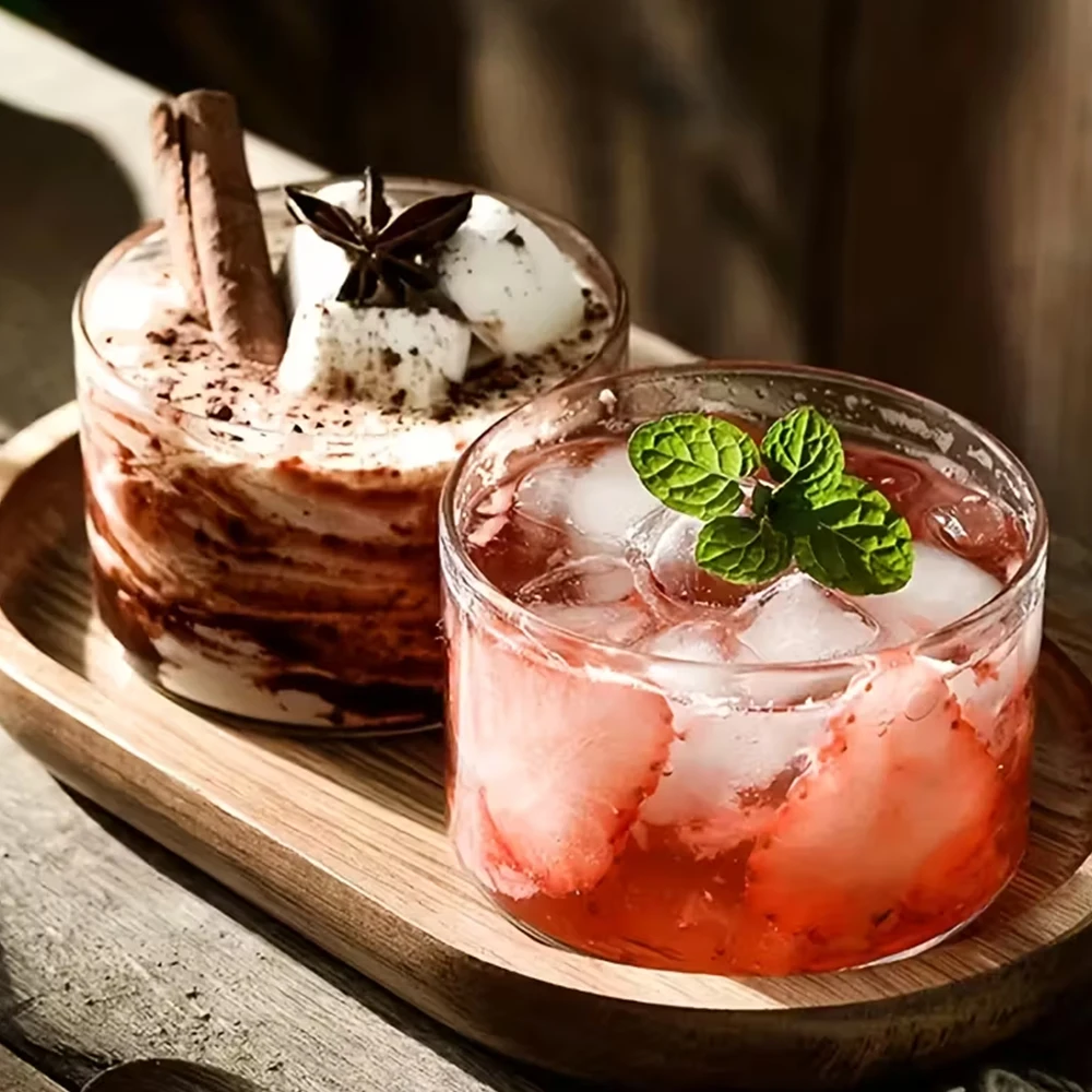 

2pcs Dessert Bowls, Round Fruit Sauce Cups, 6.4oz Beverage Cups, Mousse Dipping Sauce Bowls, For Jelly Pudding Salad Fruits